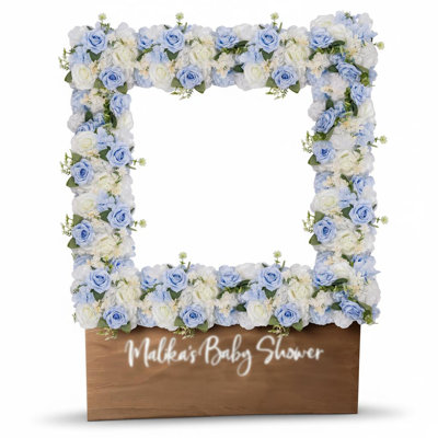 6 Pack Artificial Silk Flower Garlands – Realistic Floral Arrangements for Wedding Arch, Table Centerpiece, Wall & Event Decor – Champagne Blue
