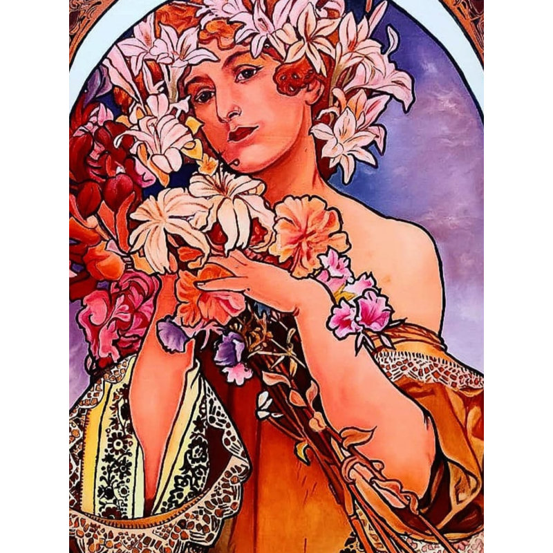 Alfons Maria Mucha | Huile sur toile | Par Gulpasha | Décoration murale