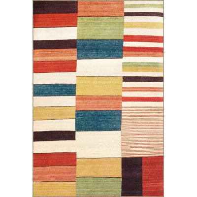 Multi Color Mixed Geometric Pattern Modern Decorative Machine Washable Area Rug