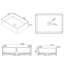 Lavabo pour salle de bain Minimalist Quartz Stone - Matte, 20,1 po x 14,4 po x 4,8 po
