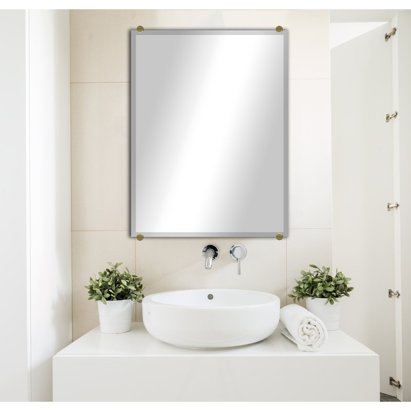 Miroir mural Mansell, Laiton, H 22 po x l 31 po