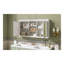 Armoire de rangement murale 55 po avec tablettes réglables, armoire de rangement blanche moderne