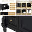 Meuble-lavabo autoportant de 30 pouces avec lavabo, tiroir rabattable et support de rangement noir-1874626518