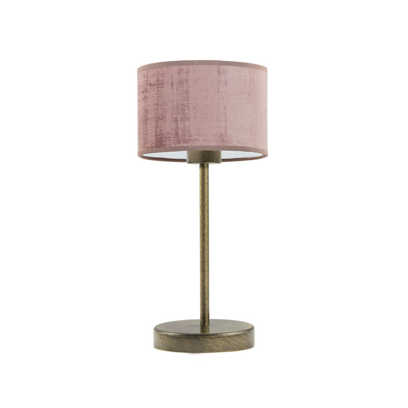 Letina Metal Desk Lamp, Old Gold, Powder Pink