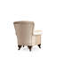 Fauteuil moderne en chenille avec dossier haut en mousse et rembourrage de chaise beige