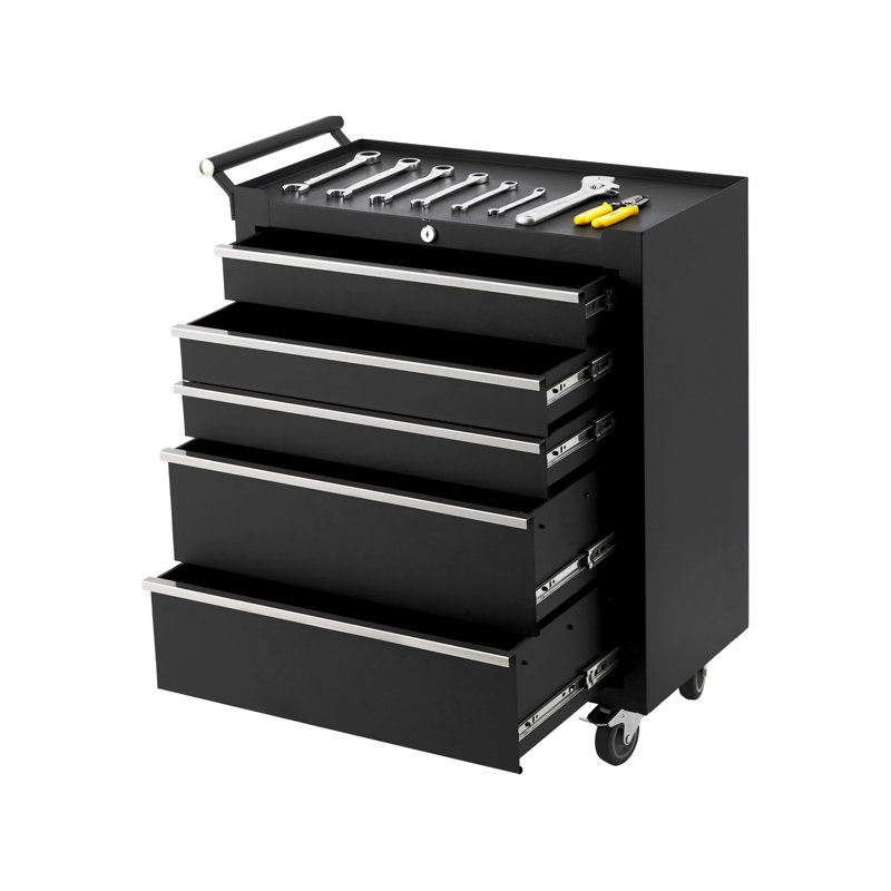 Armoire à outils à roulettes Auto-Lock, Noir