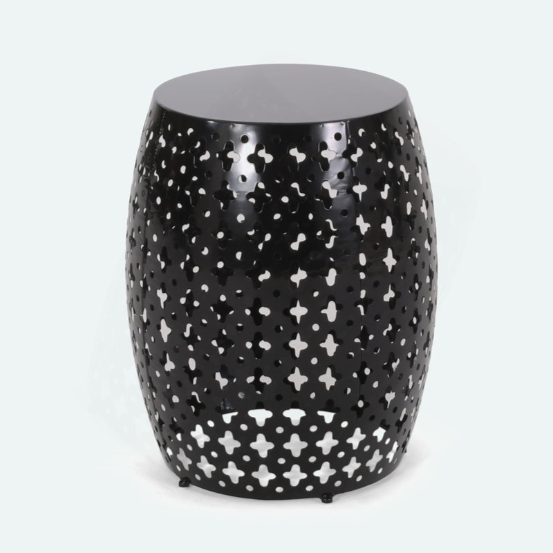 Sturdy And Exquisite Metal End Table For Versatile Spaces, Black