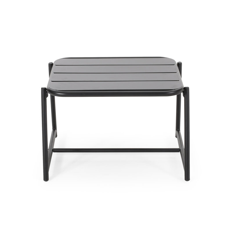 Table d'appoint moderne en fer, Noir mat