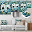 «Blue and White Landry Bubble Trouble», art mural en métal «Laundry»-101156020