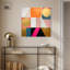 Art géométrique abstrait sur toile, chiffres géométriques en 2 dimensions par Art Remedy-104337725-104337734