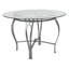 Table de salle à manger ronde en verre avec cadre en métal arqué Syracuse-28656594-28656591