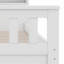 Structure de lit plateforme avec bibliothèques, tablettes et tiroirs de rangement-289838077