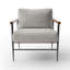 Chaise avec accoudoirs rembourrée Modern Beach Beige Sand Charm I-2136648424