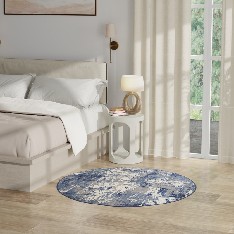 Cloree Abstract Area Rug, Round 5'3"