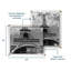 Cadre photo flottant en acrylique transparent transparent de qualité UV - Doré-126061602-126061609
