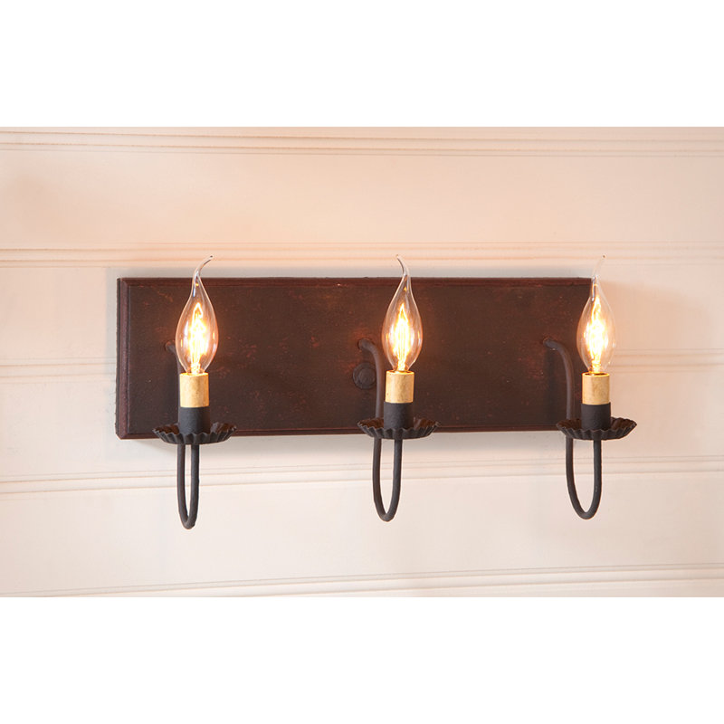 Killian 3 - Light Dimmable Vanity Light, Hartford Black with Red Stripe