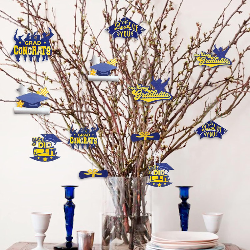 Ornements décoratifs, Bleu marine/doré