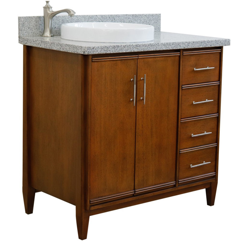 Ensemble de meuble-lavabo simple 37 po, gris
