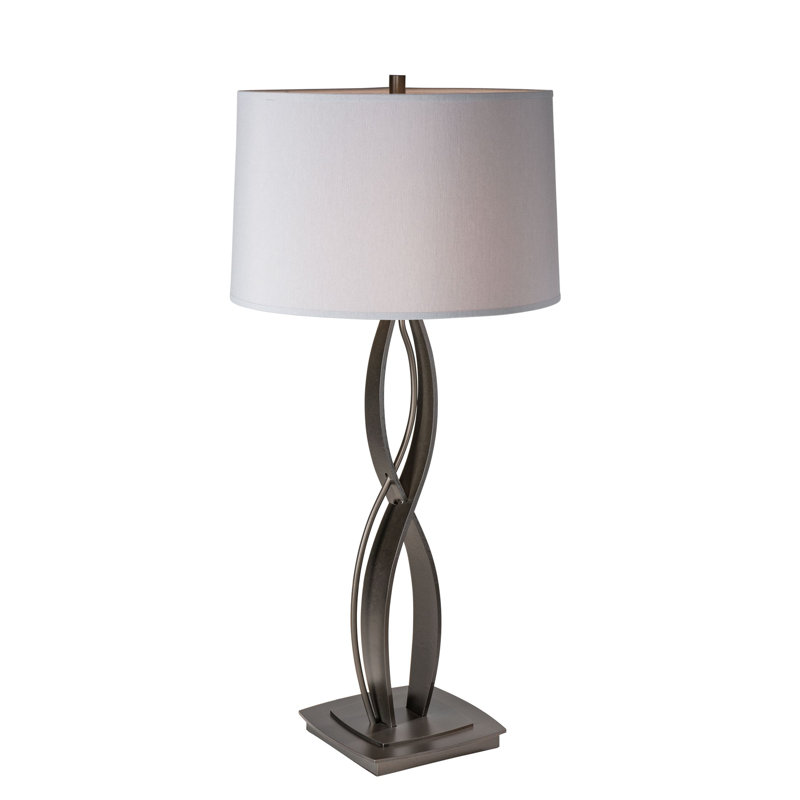 Almost Infinity Table Lamp, Natural Anna, Natural Iron