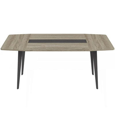 Long Office Table,Natural Style Conference Table,Boat Shaped Meeting Table
