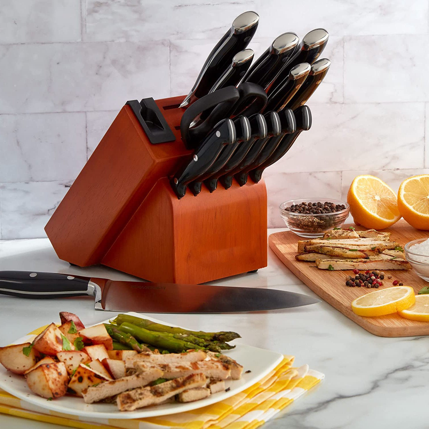 Melissa 14 Piece Stainless Steel Knife Block Set