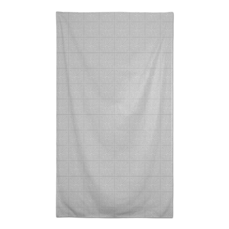 Gray Geo Diamonds Tablecloth, 58" D x 102" L