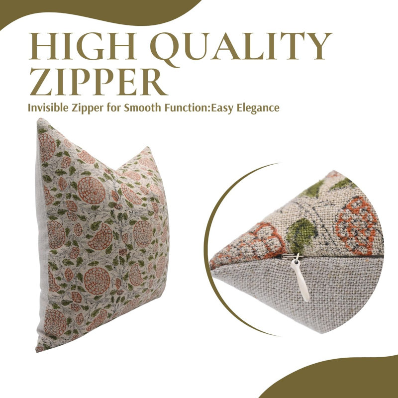 Linen Square Indoor/Outdoor Pillow Cover, 14" x 14"