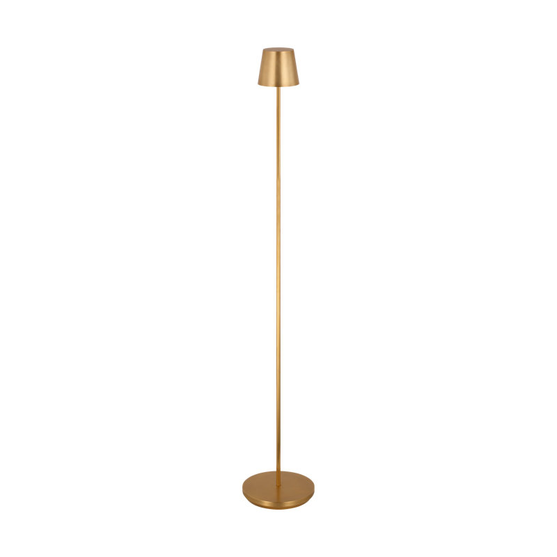 Nevis Medium Rechargeable Floor Lamp, Antique Brass