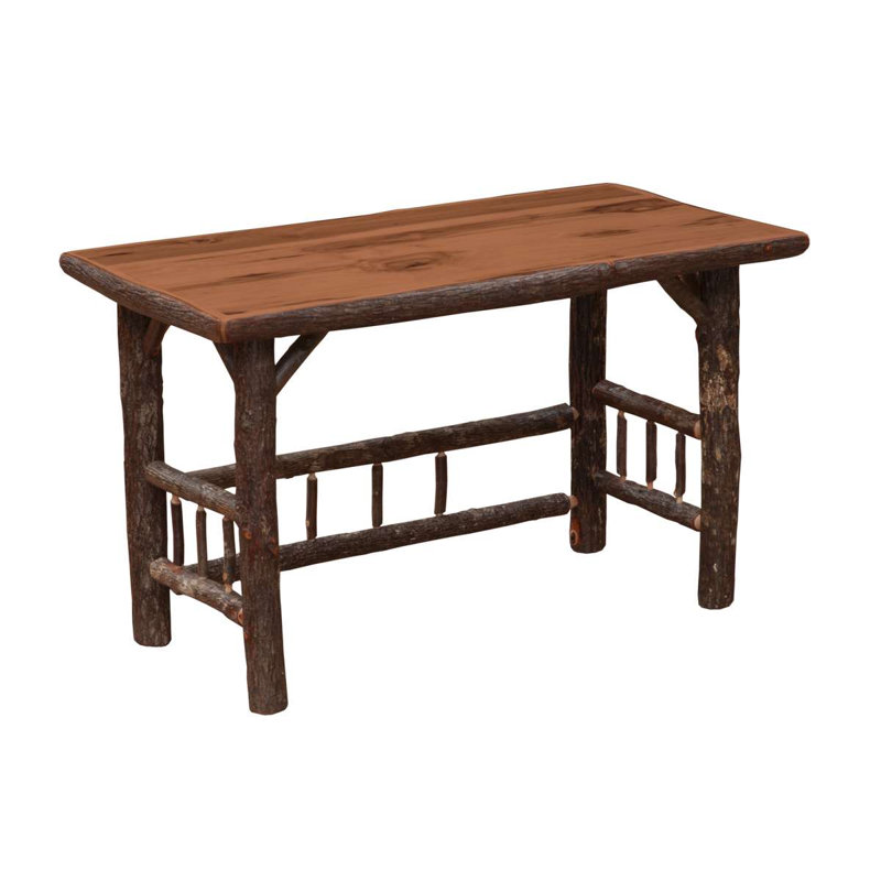 Fireside Lodge Hickory Log Open Writing Desk - Natural, Traditional