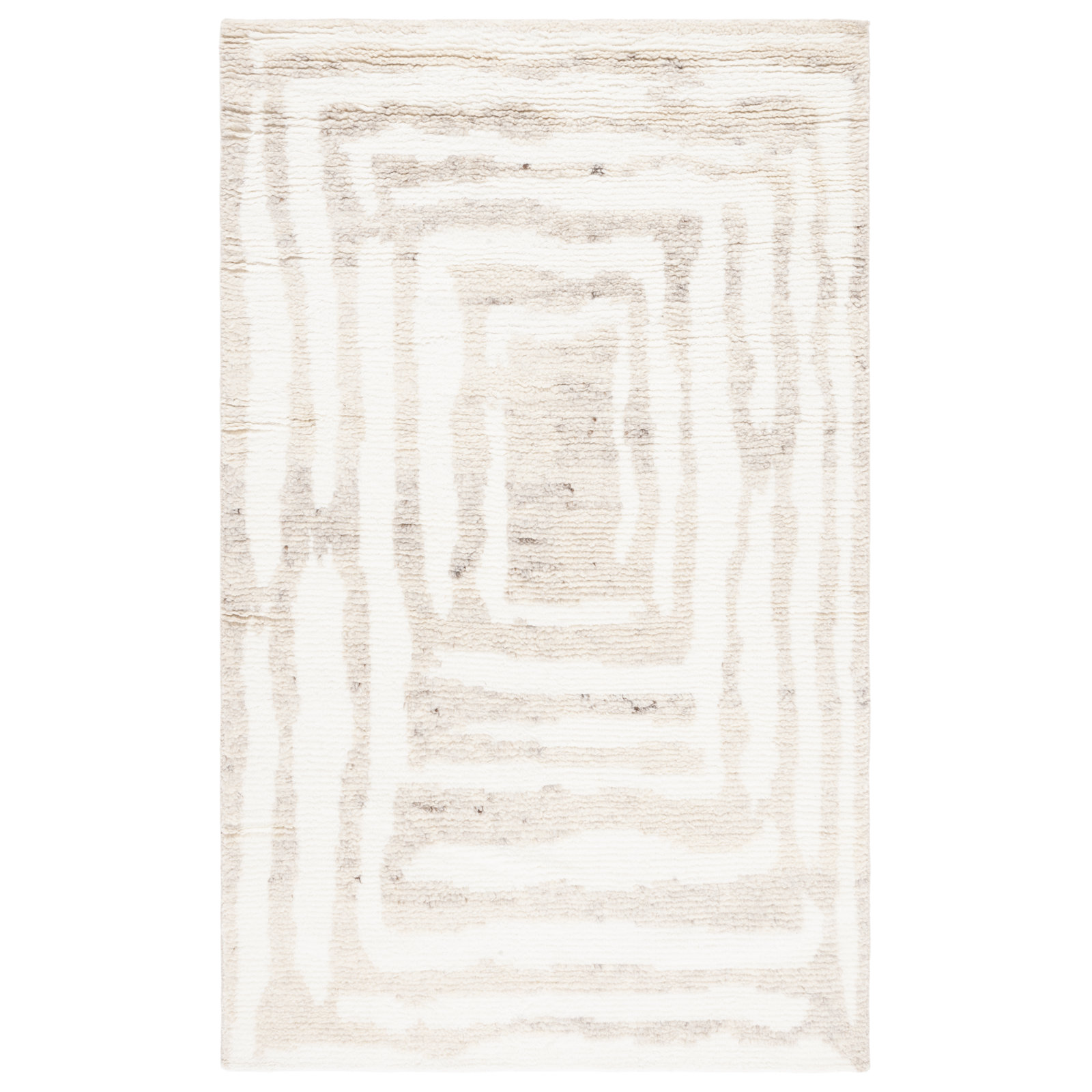 Kass Handmade Wool Rug, Rectangle 4' x 6'