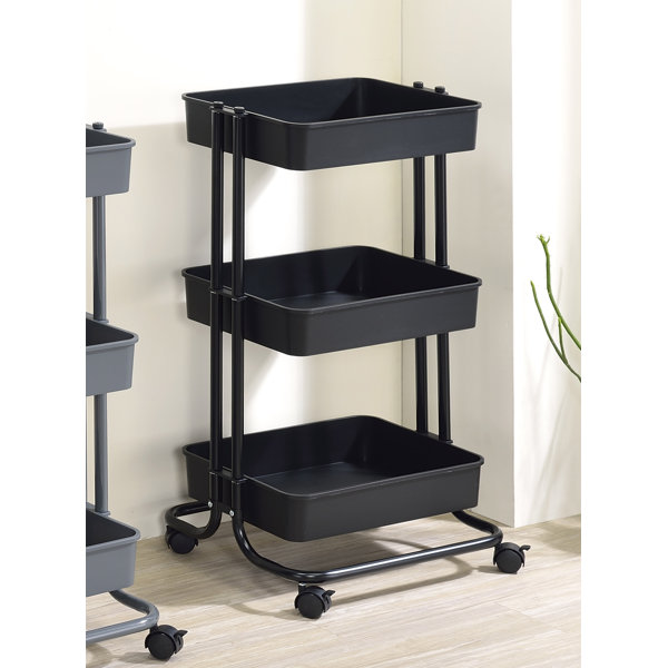 Anouar 17.25'' W Shelving Unit with Wheels