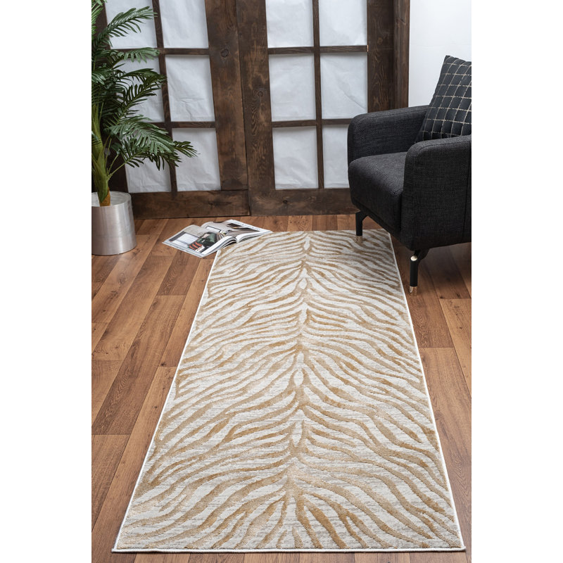 Elegance Gold  Area Rug, Rectangle 5'3" x 7'3"