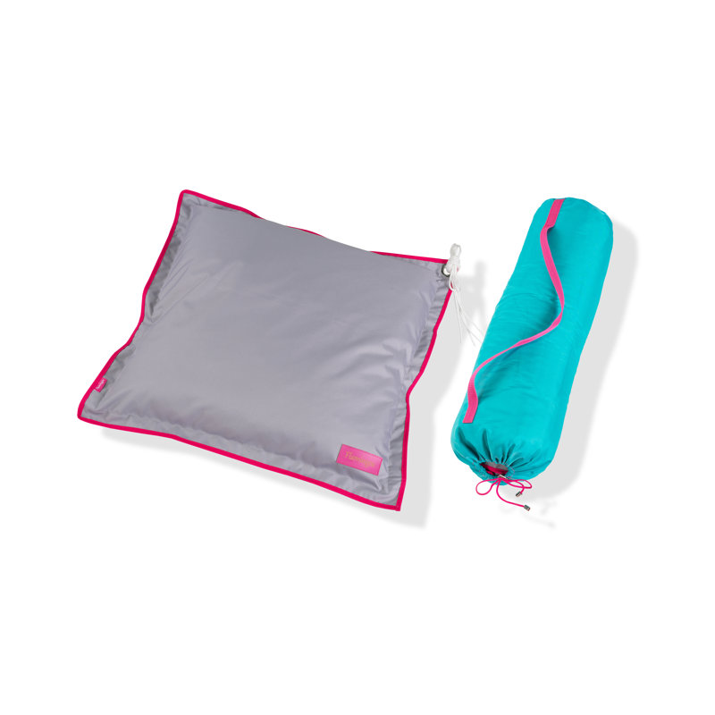 Indoor / Outdoor Square Cushion, Grey/Pink