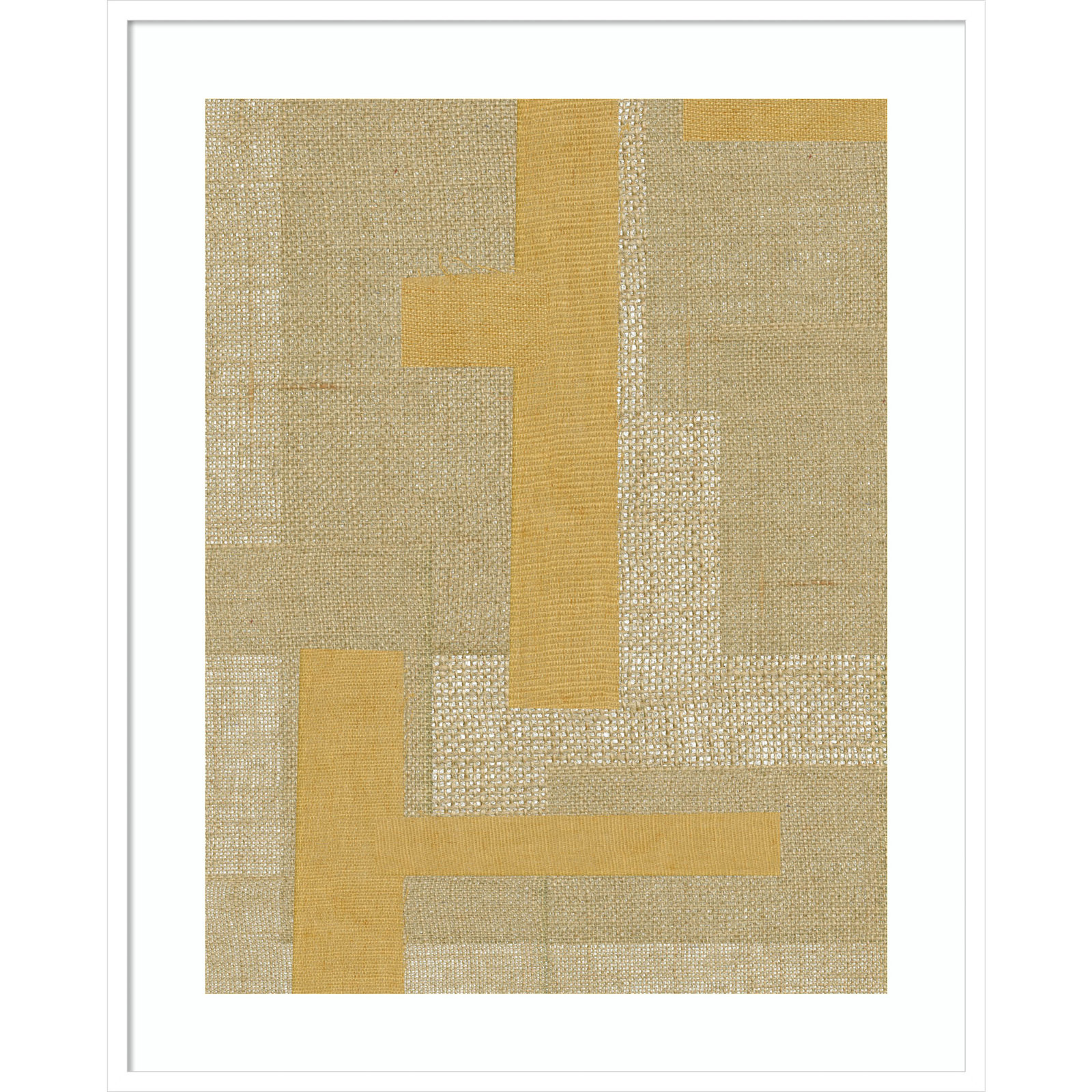 Fabric Pattern Collage No 4 by The MIUUS STUDIO Wood Framed Wall Art Print, 41" H x 33" W, White