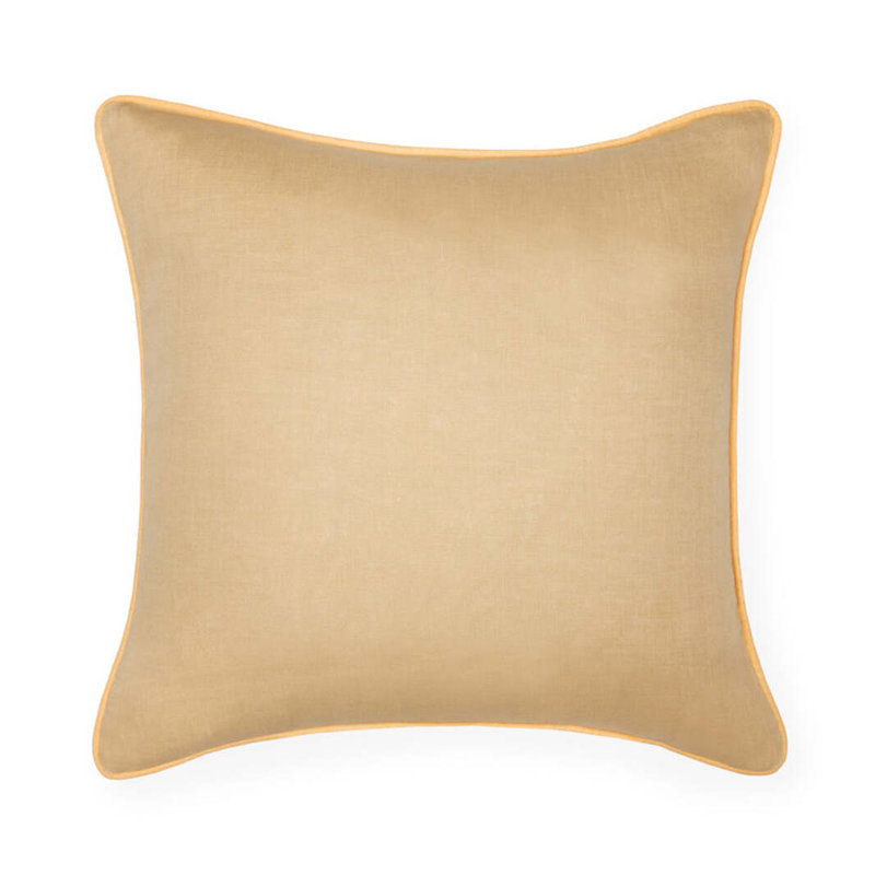 Manarola Square Pillow Cover & Insert, Sand/Lemon