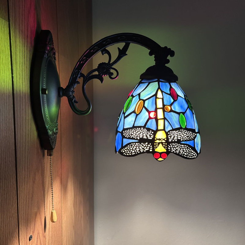 Ampoule DEL Simonson Tiffany, Jaune / bleu foncé / rouge