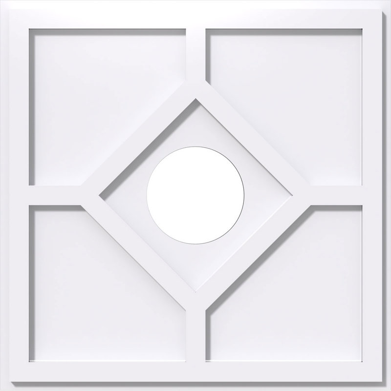 Médaillon de plafond contemporain en PVC de qualité architecturale 36 po x P 6 po x P 12 1/2 po x P 1 po