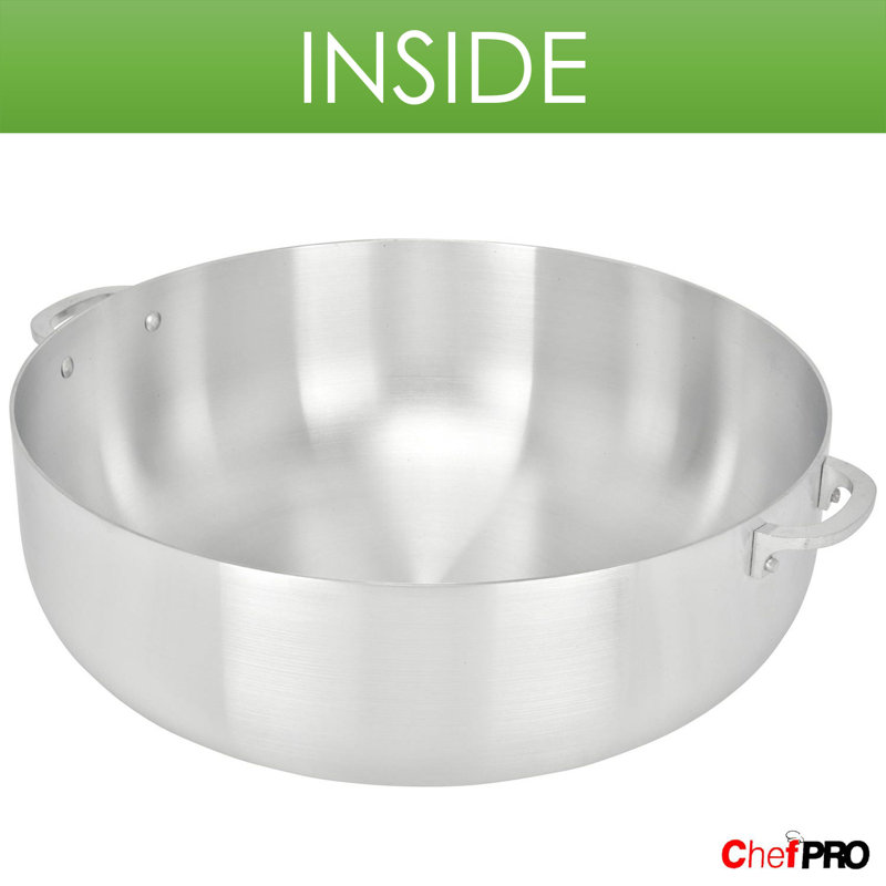 Chef PRO 13.3 Quart Silver Aluminum Caldero Stock Pot