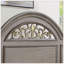 Grand lit à panneau 1pc, style contemporain, mobilier de chambre gris à motif floral formel dans la tête de lit