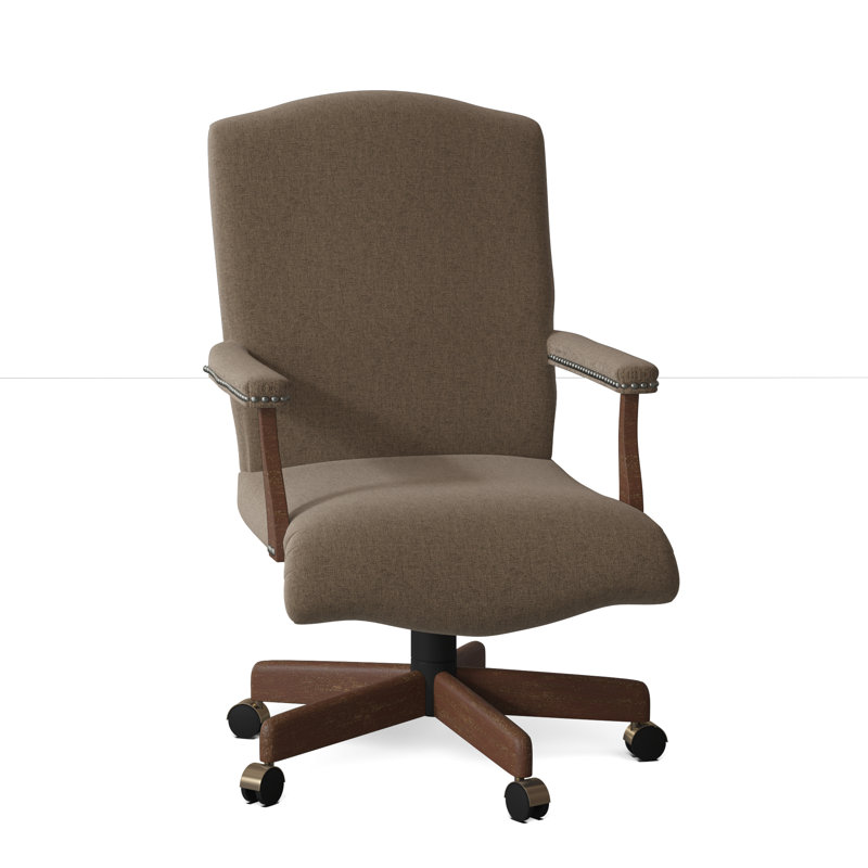 Taft Swivel Task Chair, Bark (8789 06), Walnut, Black Nickel