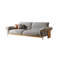 Causeuse 96,46 po en mélange de lin gris avec coussins décoratifs-2032655486-2044143227