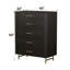 Commode 5 tiroirs Clayten, finition Espreeso