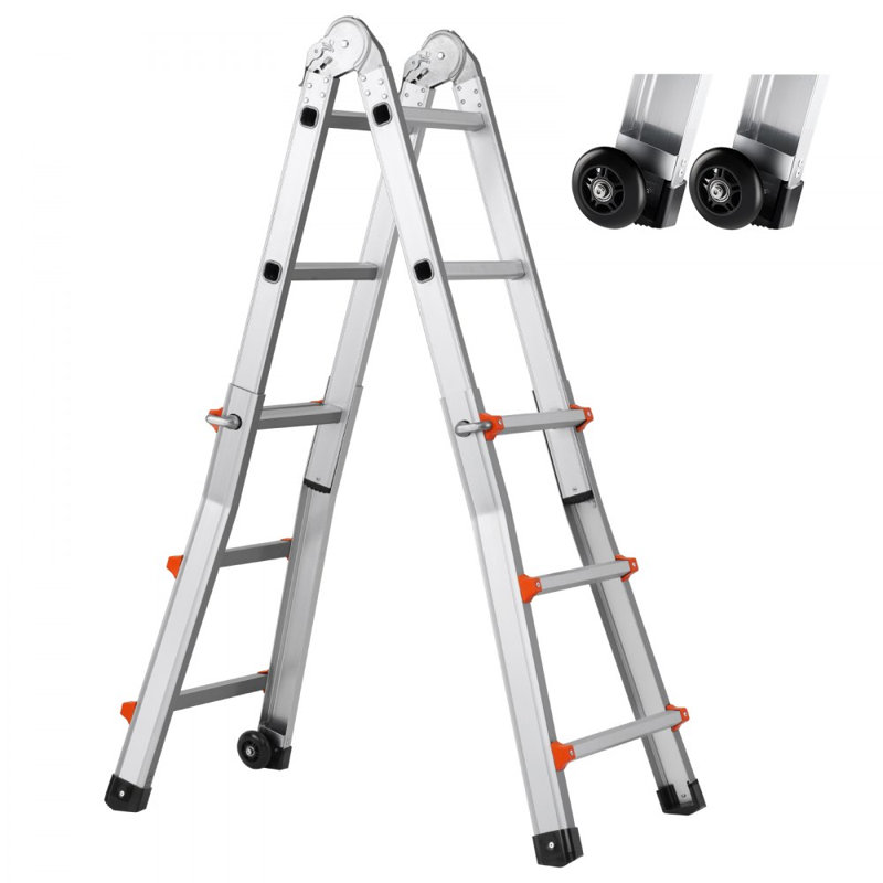 Échelle télescopique à rallonge multifonctionnelle pour les devoirs, 9.5', 20.28'