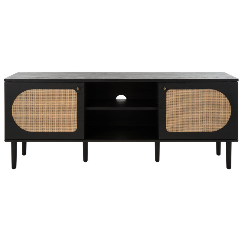 Maser 59.02'' W TV Stand, Black/Natural
