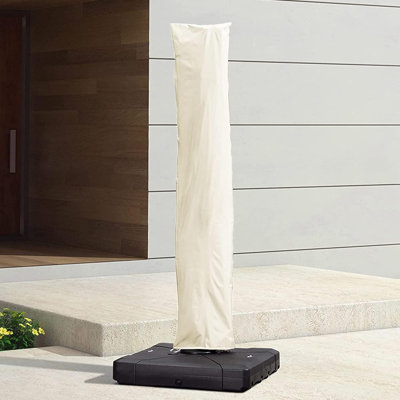 Housse pour parasol de patio de petite taille avec fermeture à glissière et tringle