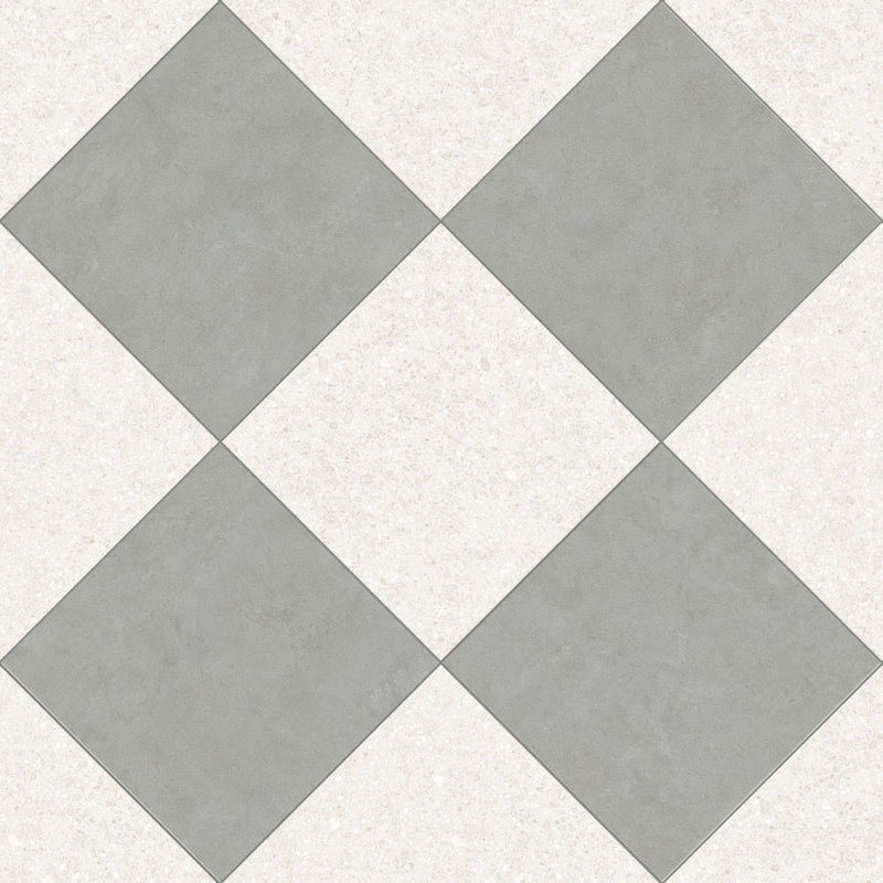 Lithos 12X12 Checkerboard Blanco And Sage, Blanco/Sage