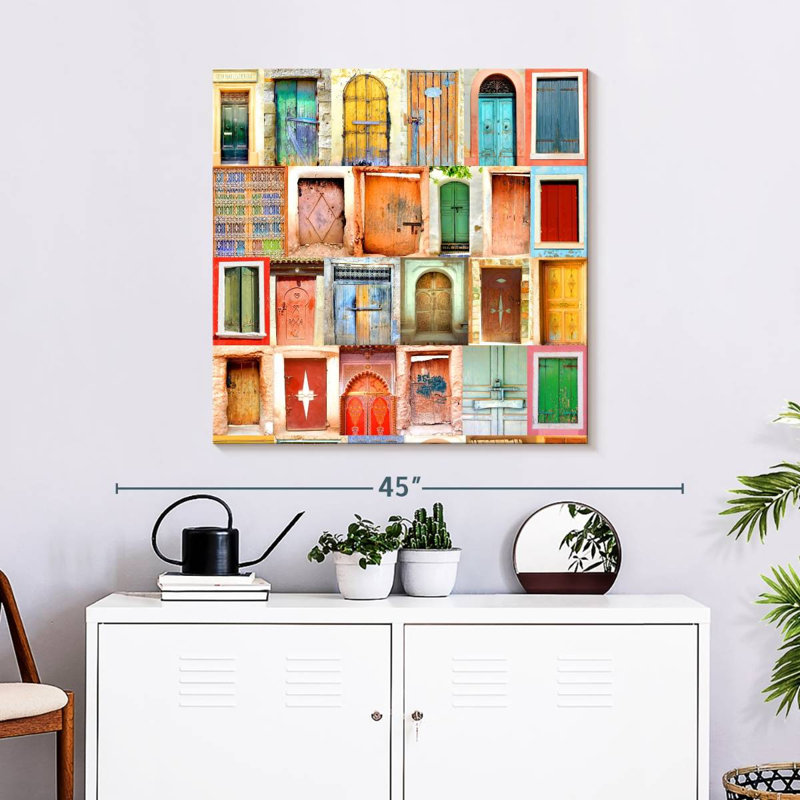 Portes marocaines rétro Lilie, H 30 po x l 30 po