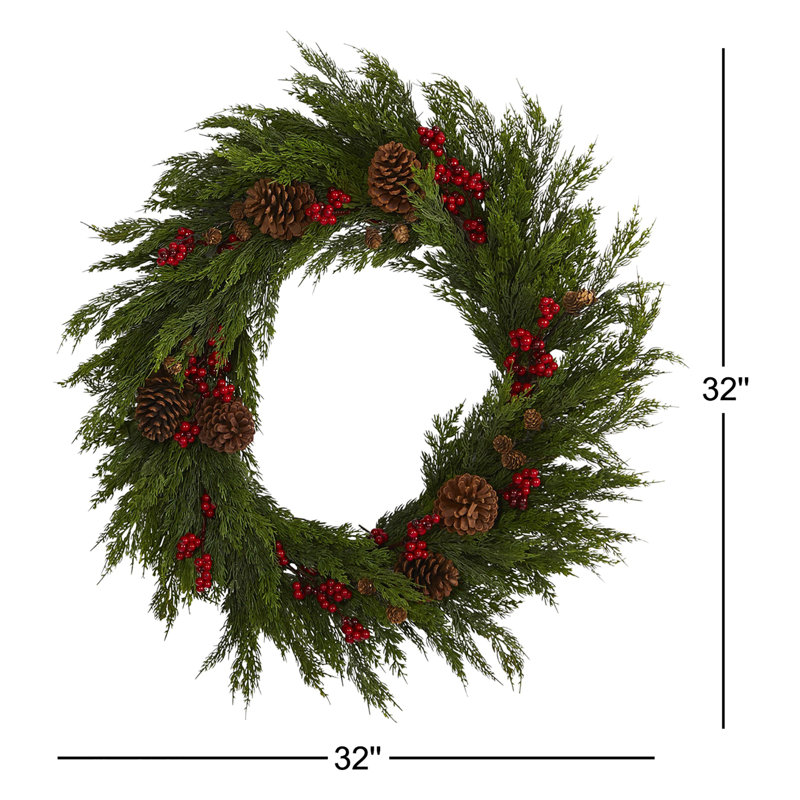 Faux Polyester 32'' Wreath