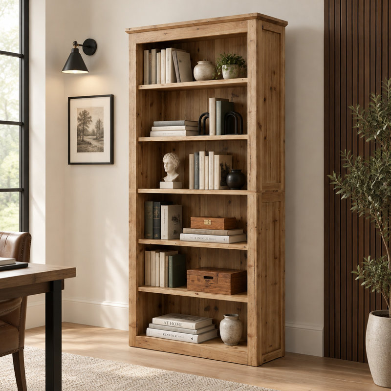 Solid Wood Shelves Bookcase