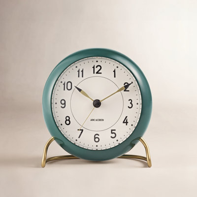 Station Analog Electric Tabletop Clock with Alarm